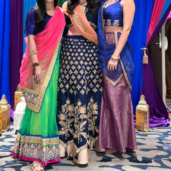 Navy Blue Lehenga - Picture 1 of 1